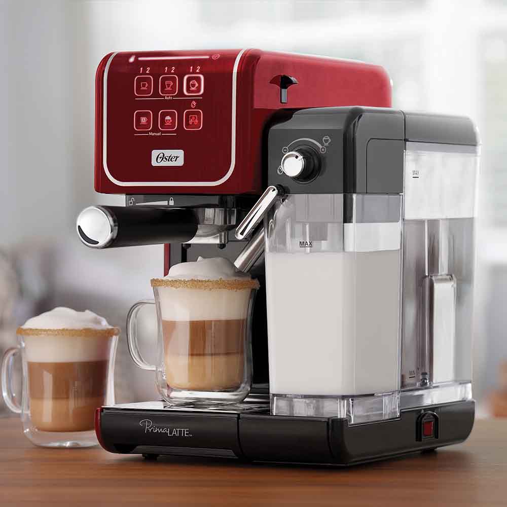 Cafeteira Espresso Oster PrimaLatte Touch Red bivolt