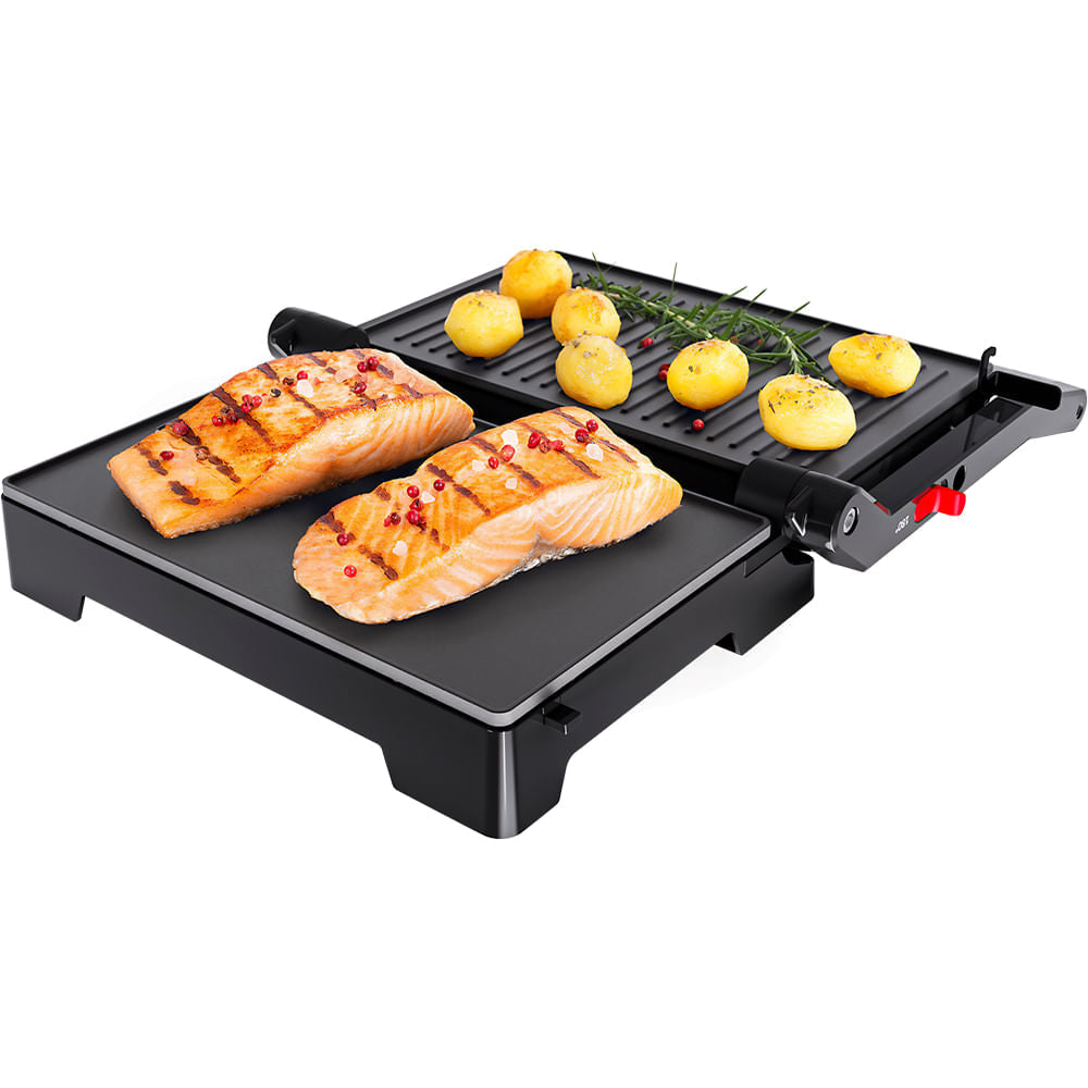 Mini Grill Elétrico Oster Inox 2 em 1 bivolt