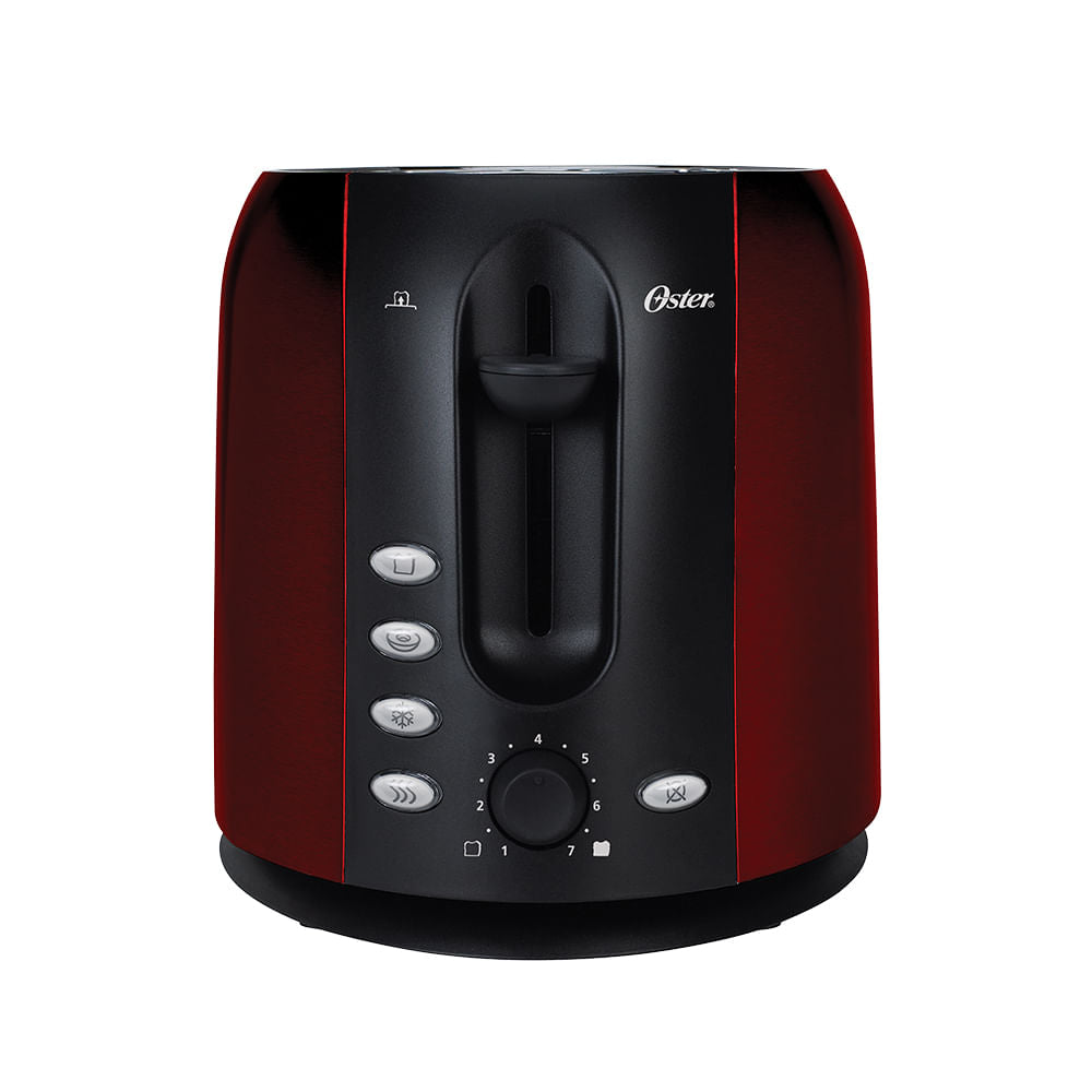 Torradeira Oster de Aço Inox Vermelha bivolt