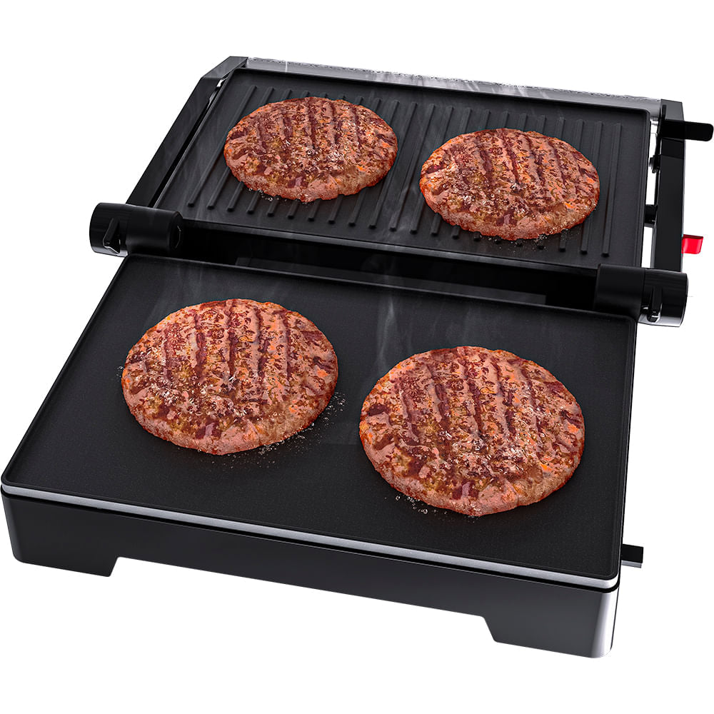 Mini Grill Elétrico Oster Inox 2 em 1 bivolt
