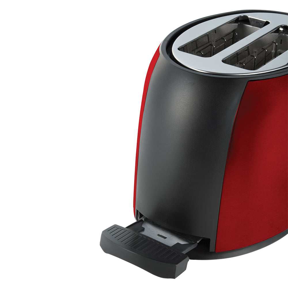 Torradeira Oster de Aço Inox Vermelha bivolt