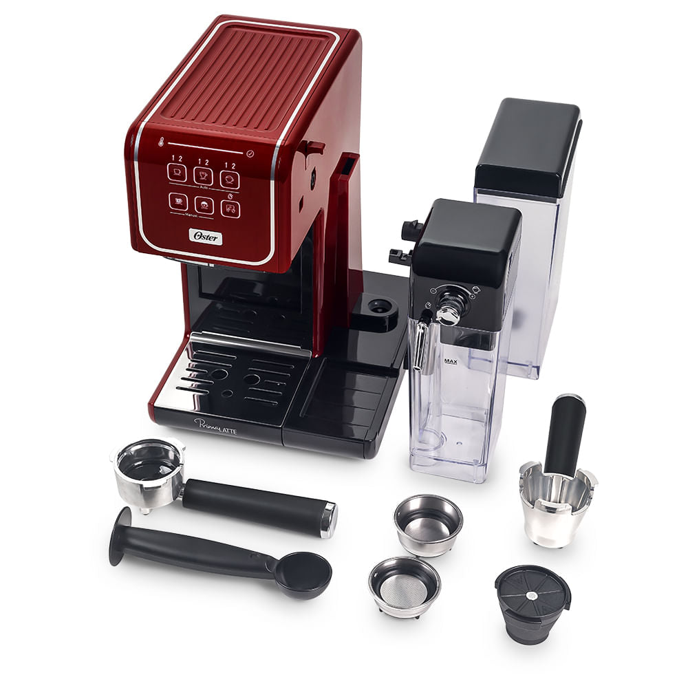Cafeteira Espresso Oster PrimaLatte Touch Red bivolt