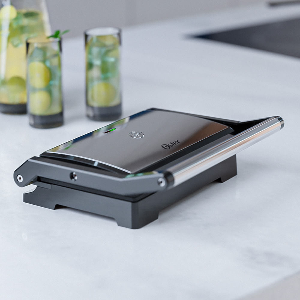 Mini Grill Elétrico Oster Inox 2 em 1 bivolt