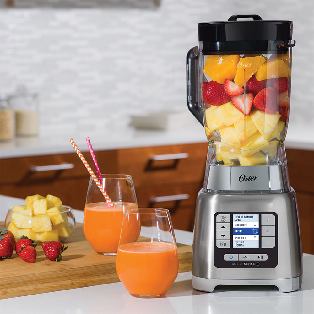 Liquidificador Digital Oster Active Sense™ Inox 2L com Blend N Go