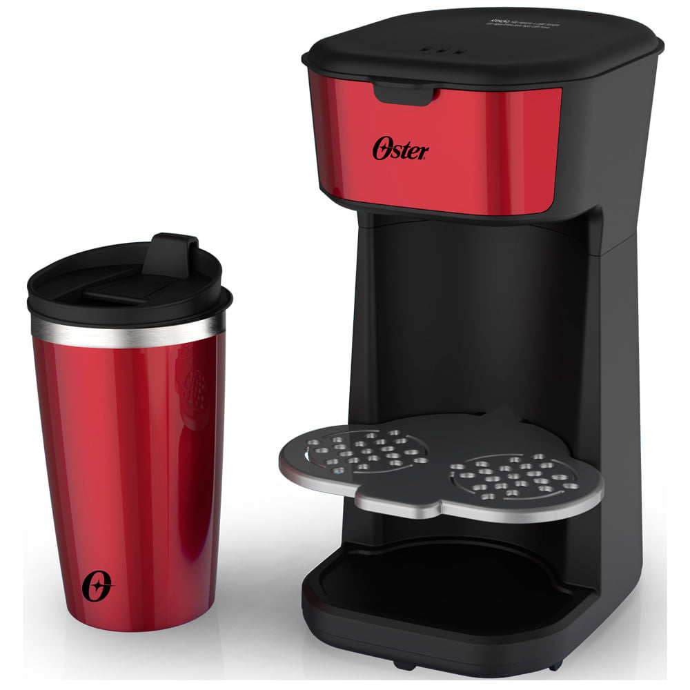 Cafeteira Oster 2Day Red 2 em 1 com Copo Térmico