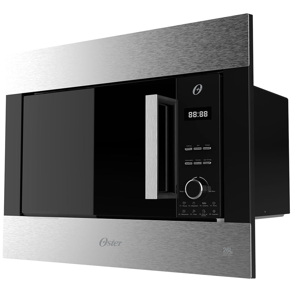 Micro-ondas de Embutir Oster Black Inox 26L bivolt