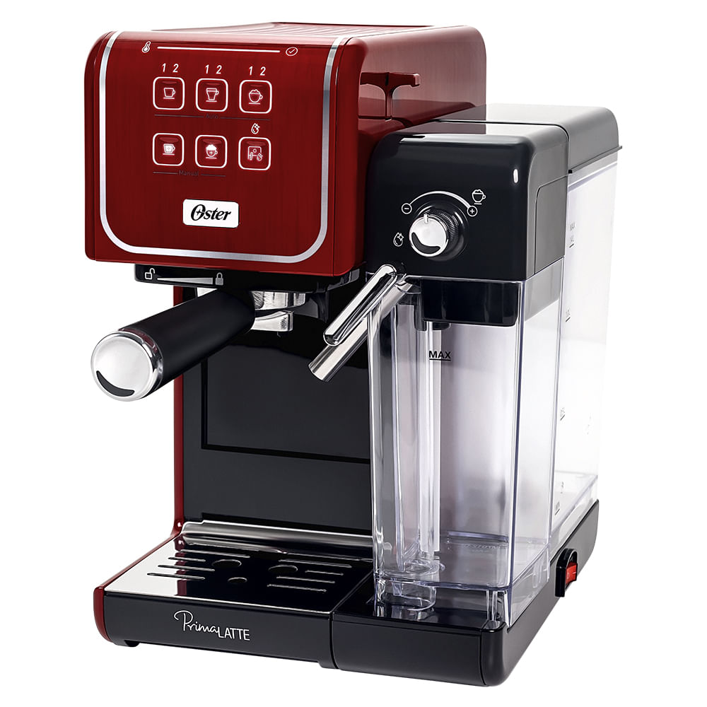 Cafeteira Espresso Oster PrimaLatte Touch Red bivolt